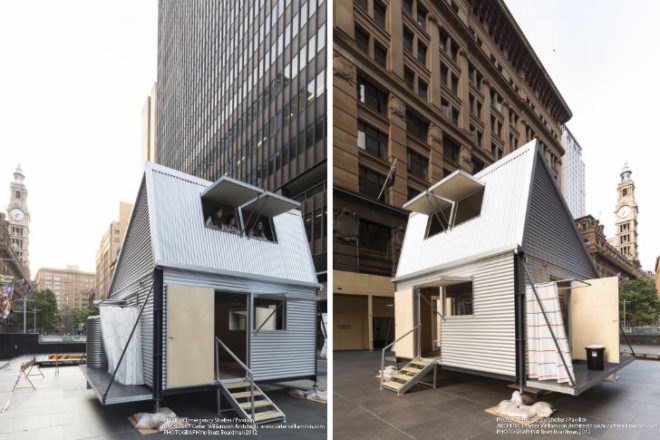 Emergency Shelter, Carter Williamson, flat packed shelter, disaster relief, sydney, australia, prefab shelter