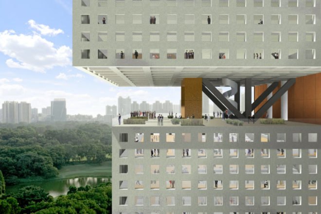 Essence Financial Tower, OMA, shenzen, eco tower, high performance facade, green architecture, china
