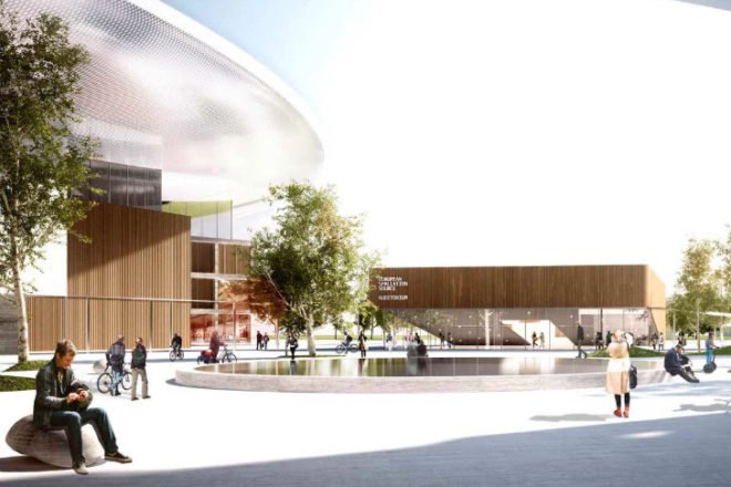 European Spallation Source, Henning Larsen, COBE, SLA, sweden, particle accelerator, eco research facility, eco lab,