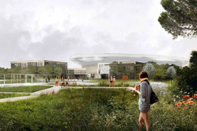 European Spallation Source, Henning Larsen, COBE, SLA, sweden, particle accelerator, eco research facility, eco lab,
