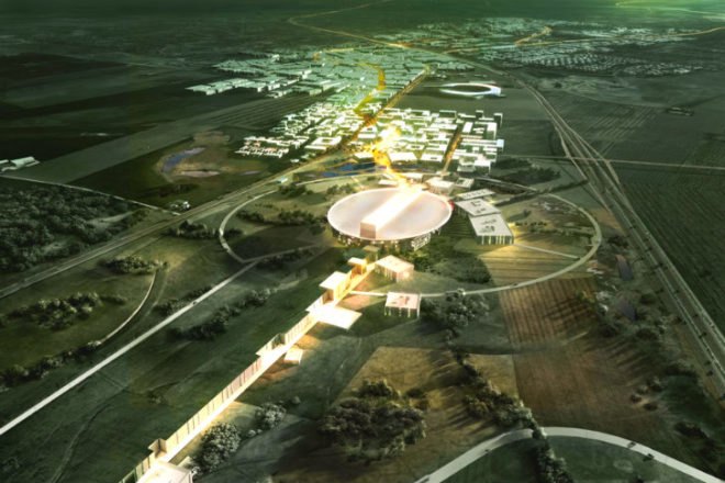 European Spallation Source, Henning Larsen, COBE, SLA, sweden, particle accelerator, eco research facility, eco lab,