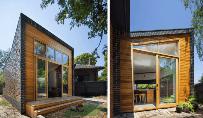 solar power, green design, sustainable design, green design, eco-design, brick, dowdy old bricks, red brick, reuse materials, recycling, recycled materials, thermal massing, Forever House, WoodWoodWard Architecture, skylights, daylighting
