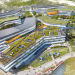 Bay View, Mountain View, California, Google, Googleplex, headquarters, radiant floor heating, daylighting, creative collaboration, green design, sustainable design, eco-design, corporate, energy efficiency, new build, NBBJ,