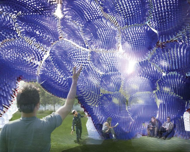 green design, eco design, sustainable design, FIGMENT, governors island, figment festival, STUDIKCA, head in the clouds, city of dreams, recycled plastic bottles, Lesley Chang, Jason Klimoski