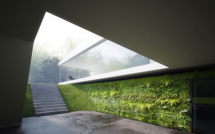 Hornung and Jacobi architecture, forest, cubic retreat, southern Germany, daylighting, green design, sustainable design, eco-design,
