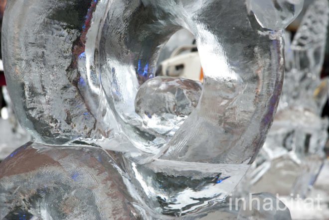 Okamoto Studio; Inhabitat; Inhabitat NYC; Takeo Okamoto; Shintaro Okamoto Amanda Coen; public art; ice carving; ice sculptures; live art; performance art; Arts Brookfield; New York City; World Financial Center; outdoor art; winter art; ice art; Thomas Brown; public performance