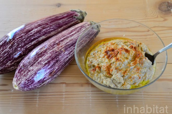 Organic recipe, sustainable food, eggplant, aubergine, baba ghanoush, Levant, Middle East, mediterranean food, recipe, vegan food, organic food,