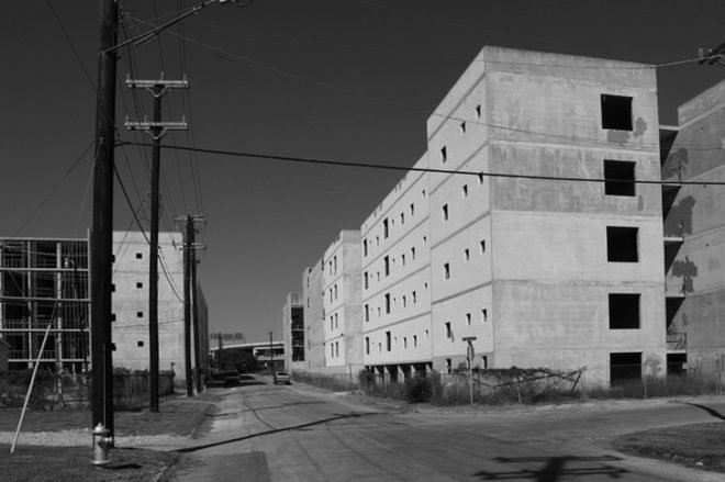 Lake Flato Architects, ghost building, urban revitalization, development, San Antonio, Texas, real estate, adaptive reuse, Broadway, natural daylight, outdoor space, nature, San Antonio Riverwalk,