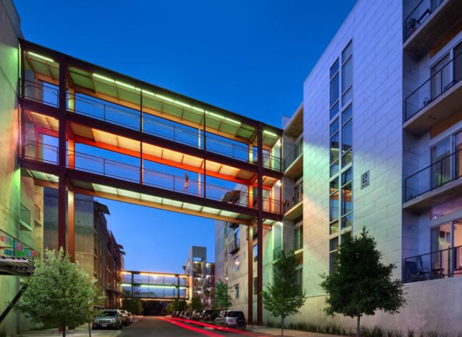 Lake Flato Architects, ghost building, urban revitalization, development, San Antonio, Texas, real estate, adaptive reuse, Broadway, natural daylight, outdoor space, nature, San Antonio Riverwalk,