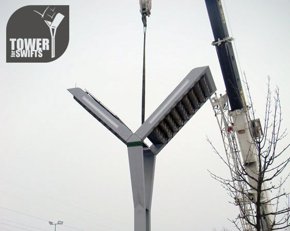 Menthol Architects, Tower for Swifts, bird house, swifts, sustainable design, green design, green building, sustainable building, green architecture, architecture for animals, poland