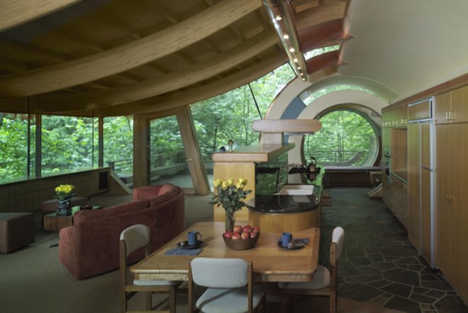 Oshatz Architects, Wilkinson Residence, Portland, Oregon, music, organic shape, wood, rusty, Architecture, Daylighting, Green Materials