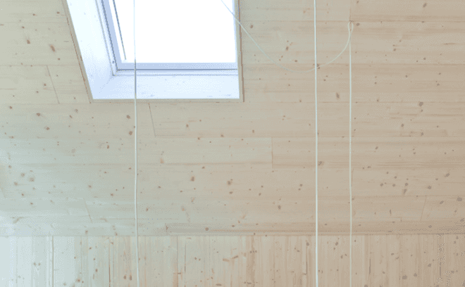 Lakeside home, Private House Bellmund, EXH Design, Lake Biennem, Switzerland, green design, sustainable design, eco-design, corrugated skin, rooftop terrace, daylighting, alpine, wood,