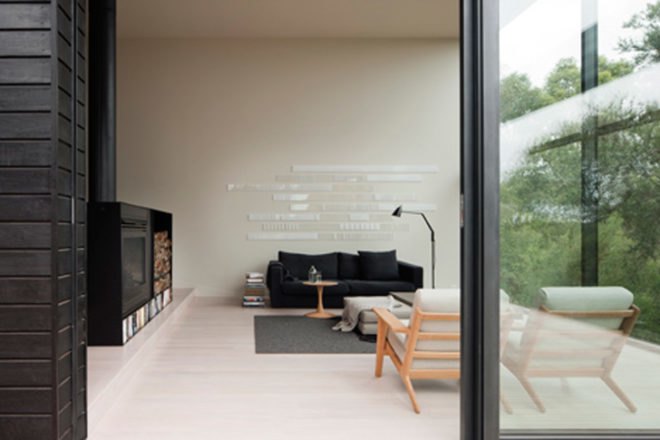 Studio Four, Ridge Road Residence, Melbourne, Australia, Blackened Timber, residence, sustainable, rural, daylight, renewable, insulation, water storage, low flow fixtures, low VOC, natural ventilation