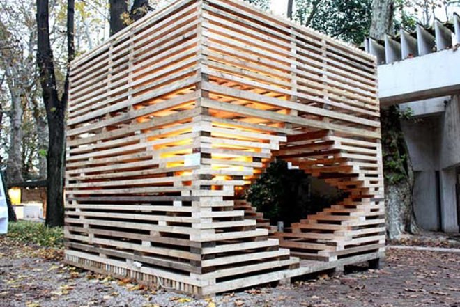 Rintala Eggertsson, MILU, Venice architecture Biennale, wood, site-specific habitable sculpture, Architecture, Art, Green Materials