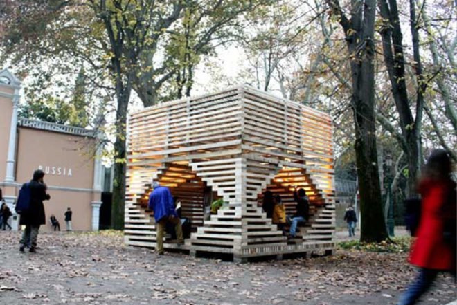 Rintala Eggertsson, MILU, Venice architecture Biennale, wood, site-specific habitable sculpture, Architecture, Art, Green Materials