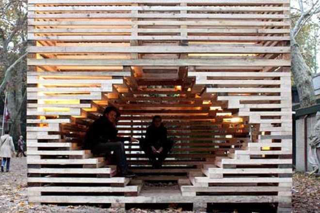 Rintala Eggertsson, MILU, Venice architecture Biennale, wood, site-specific habitable sculpture, Architecture, Art, Green Materials