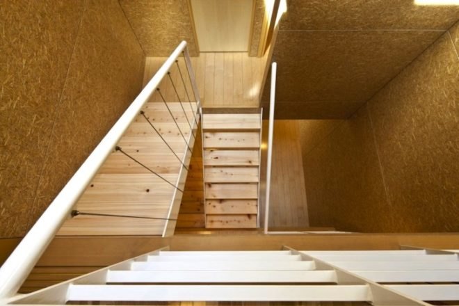 Endo Shuhei, Rooftecture OT2, OSB, oriented strand board, sustainable timber, natural ventilation, sustainable design, green design, Japan, Osaka, industrial-chic, skylights, urban design, urban density
