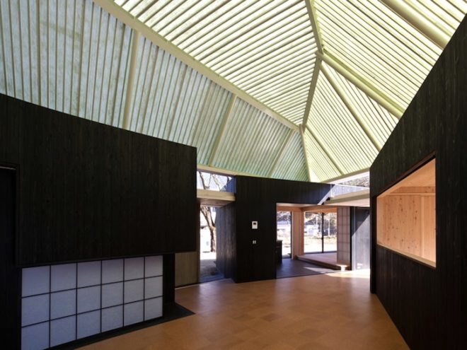 daylighting, charred timber, Endo Shuhei, Rooftecture HH, Japanese design, minimalist design, modern homes, green design, sustainable design, Japan, Shisho City