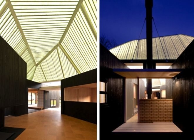 daylighting, charred timber, Endo Shuhei, Rooftecture HH, Japanese design, minimalist design, modern homes, green design, sustainable design, Japan, Shisho City