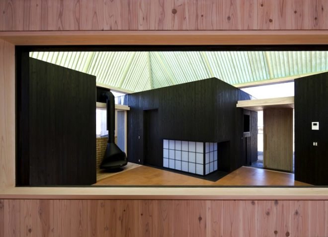 daylighting, charred timber, Endo Shuhei, Rooftecture HH, Japanese design, minimalist design, modern homes, green design, sustainable design, Japan, Shisho City