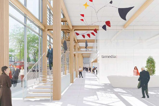 Shigeru Ban, new Tamedia office, Zurich, No Glue No Screw, climate neutral, energy efficiency, Architecture,