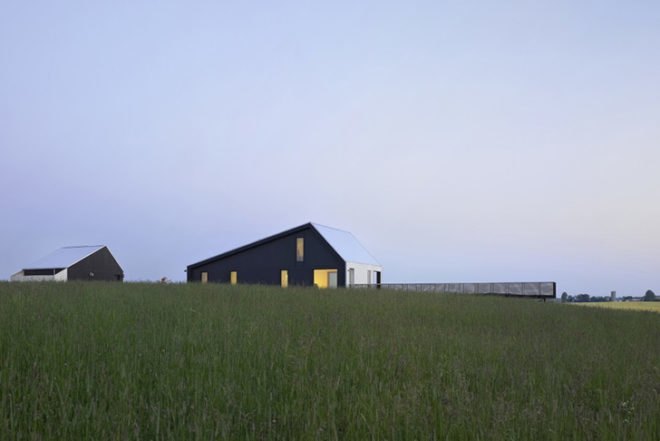 Studio Moffitt, Limekiln Line, Off-Grid, Agricultural Home, ontario, canada, energy efficient, passive house, deck, Architecture, energy efficiency