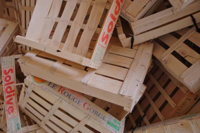 Tadashi Kawamata, Gandamaison, Versailles, recycled wooden crates, site-specific, instalation, crates cascade, Art, Recycled Materials