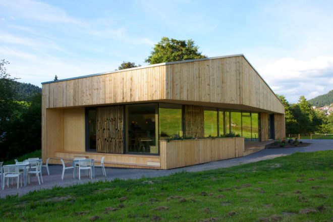 Talstation Baiersbronn, Partner und Partner, eco travel, bistro, rental shop, energy efficient design, germany