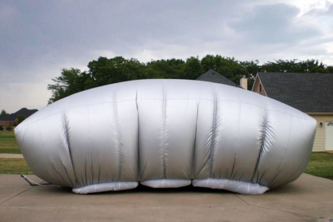 The Hail Protector, hail damage, external airbag, Hail Storm Products, hail damaged car