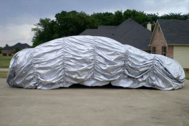The Hail Protector, hail damage, external airbag, Hail Storm Products, hail damaged car
