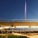 ipv Delft, Netherlands, Eindhoven, Hovenring, architecture, bike bridge, cyclists, pedestrians, traffic, bike safety, walkability, steel, cable bridge, LED lighting