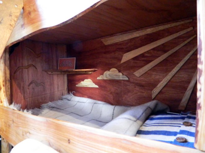 Rustic Camper, Bill Goddard, Becky Goddard, retrofitted van, camper van