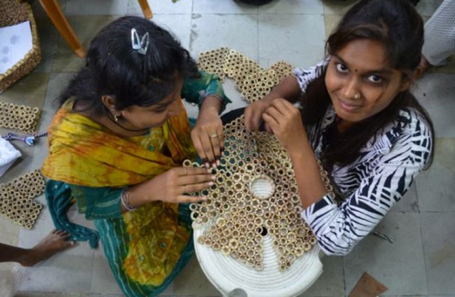 tiny miracles, bamboo lamp, pepe heykoop, design, mumbai, poverty, design, craft, women