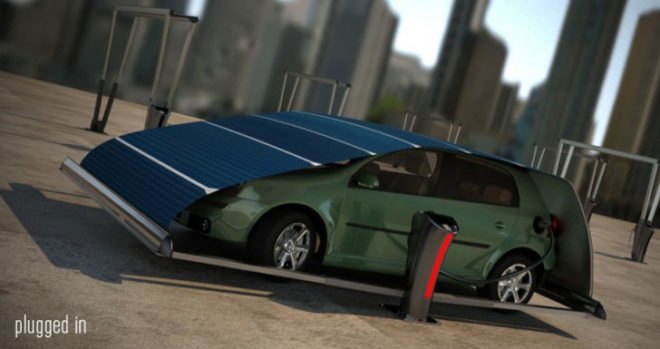 V-tent, solar EV charging station, ev charging, electric vehicle charging, Hakan Gürsu