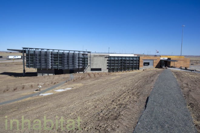 Welcome Center, Southeast Wyoming, Anderson Mason Dale Architects, Wyoming, Rest Area, Rammed Earth