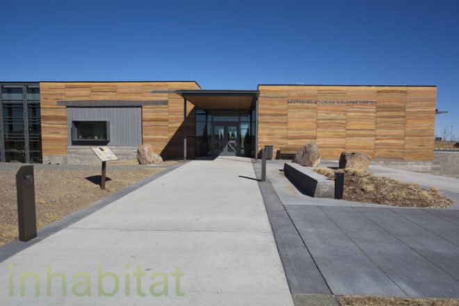 Welcome Center, Southeast Wyoming, Anderson Mason Dale Architects, Wyoming, Rest Area, Rammed Earth