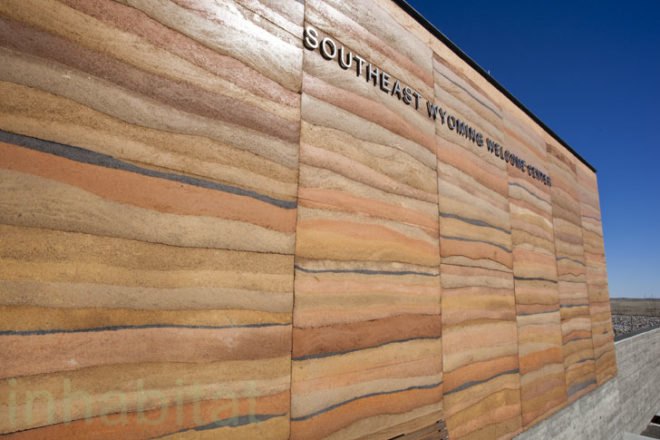 Welcome Center, Southeast Wyoming, Anderson Mason Dale Architects, Wyoming, Rest Area, Rammed Earth