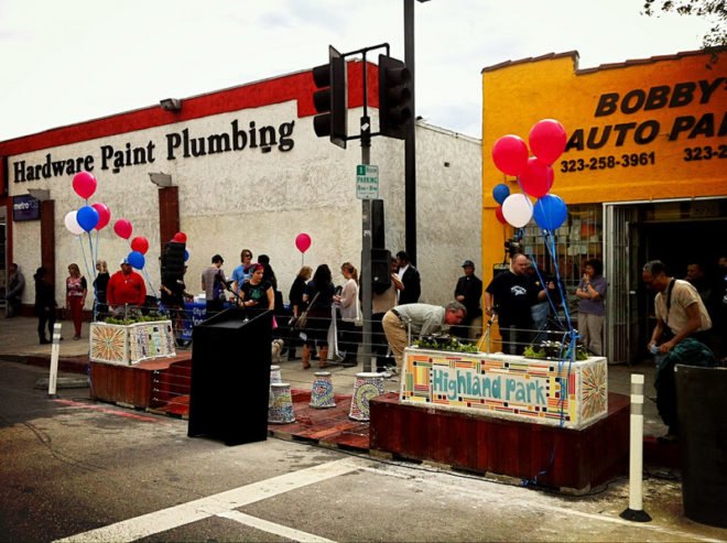 York Street parklet, Los Angeles, LA, parklets, parklet, Highland Park parklet