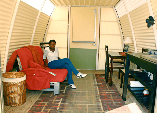 Abod Shelters, slum dwellers, poverty, green design, sustainable design, prefab design, tiny houses, South Africa, BSB Design, natural light, humanitarian design, social design, eco-design, Johannesburg, informal housing, cheap housing, Doug Sharp