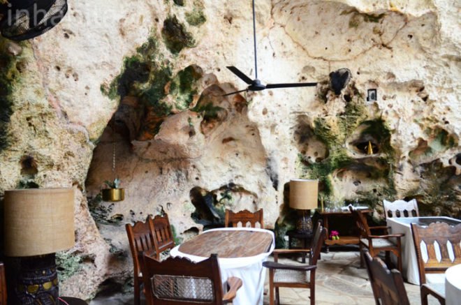 Diani Beach, Kenya, coral cave, adaptive reuse, cave turned into a restaurant, candlelit cave, south coast, indian ocean, design, sustainable design, arab design, green design, eco-design