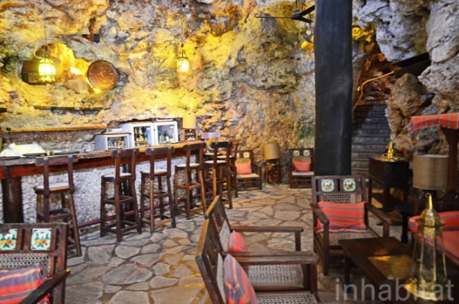 Diani Beach, Kenya, coral cave, adaptive reuse, cave turned into a restaurant, candlelit cave, south coast, indian ocean, design, sustainable design, arab design, green design, eco-design