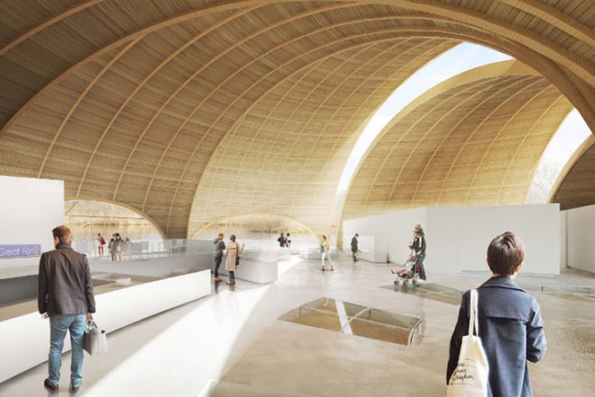 Atelier CMJN, Great Fen Visiting Center, Cambridgeshire, rainwater collection, eolic turbine, fen, organic architecture, adaptation, Architecture, Green Materials, Daylighting, green Interiors, energy efficiency,