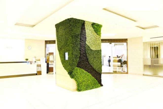 green design, eco design, sustainable design, Azuma Makoto, Collapsible Leaves, Isetan Shinuku, botanical art, leaf art, living wall