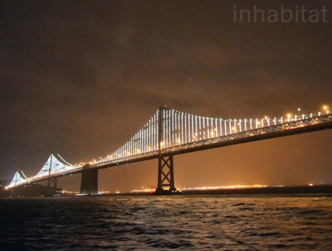 the bay lights, leo villareal, led, green art, eco art, led lighting, bay bridge, san francisco, bay bridge lighting installation, sustainable design, green design, energy-efficient lighting, green lighting, light emitting diode, led art, bay area, led light installation