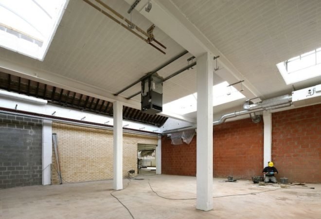 Belgium, Kortrijk, adaptive reuse, recycled materials, green renovation, buda art center, 51N4e, green design, sustainable design, eco-design, daylighting, yellow brick, recycled materials