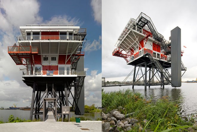 Concrete, REM-Island, Dutch Pirate Radio, sea platform, restaurant, Amsterdam, Architecture, Daylighting, Recycled Materials