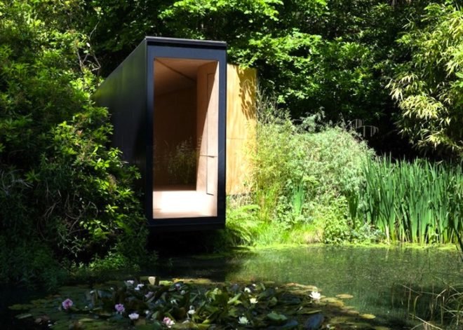 daylighting, low environmental impact, tiny house, forest pond house, TDO Architecture, UK, small design, green design, eco-design, meditation house, play house, sustainable design