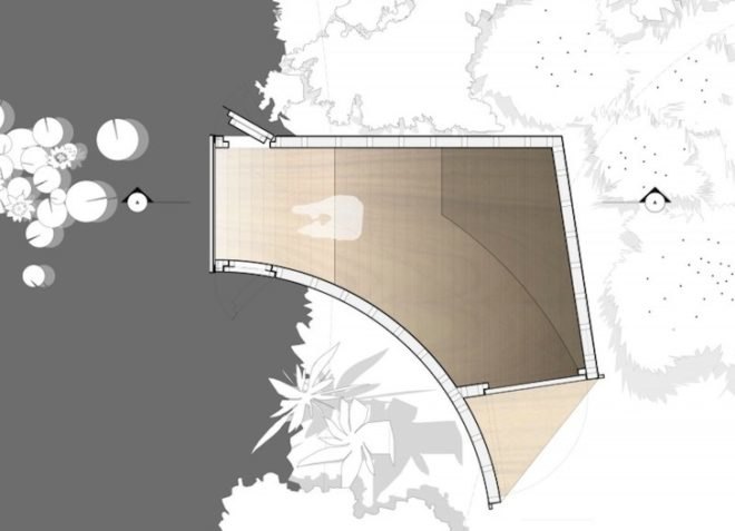 daylighting, low environmental impact, tiny house, forest pond house, TDO Architecture, UK, small design, green design, eco-design, meditation house, play house, sustainable design