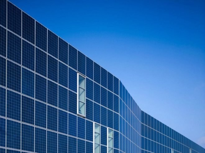 Green Dot Animo High School, Brooks+Scarpa Architects, LA public school design, green school design, passive sustainability, LA eco-friendly high school, solar power, solar panels, solar facade, carbon emissions, clean energy, educational architecture