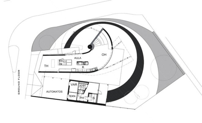 Siberian larch, Olavi Kopose, green roof, Finland, House in Espoo, sustainable design, green design, eco-design, hydronic radiant floor heating, daylighting, natural ventilation, green design, sustainable design, eco-design,
